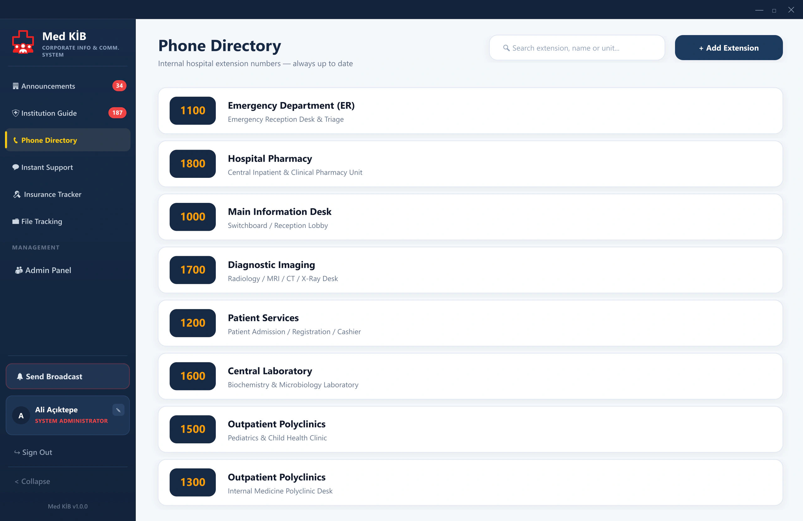 Smart Internal Phone Directory