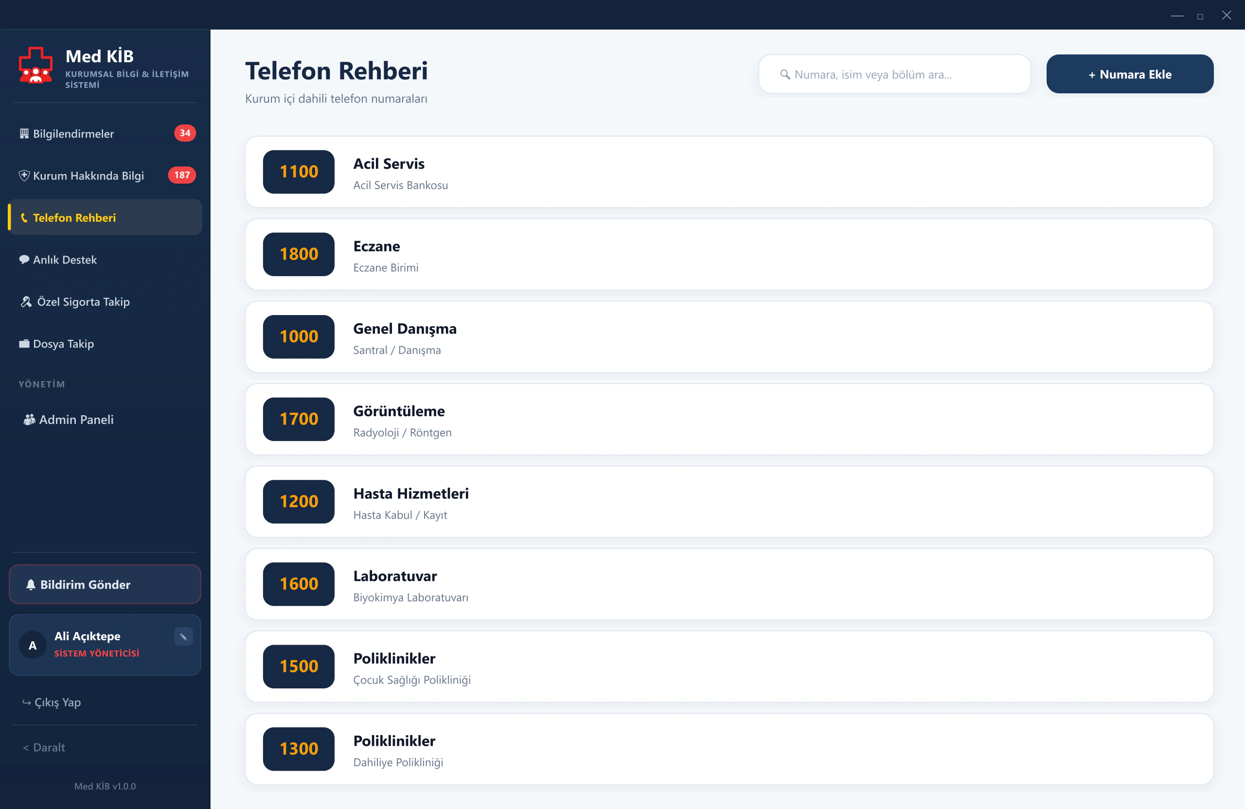 Akıllı Dahili Telefon Rehberi
